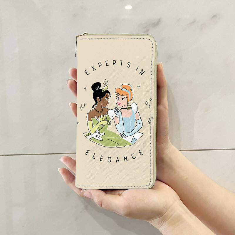 Disney Princess Cinderella W7977 Anime Briefcases Wallet Cartoon Zipper Coin Bag Casual Purses Card Storage Handbag Unisex Gift