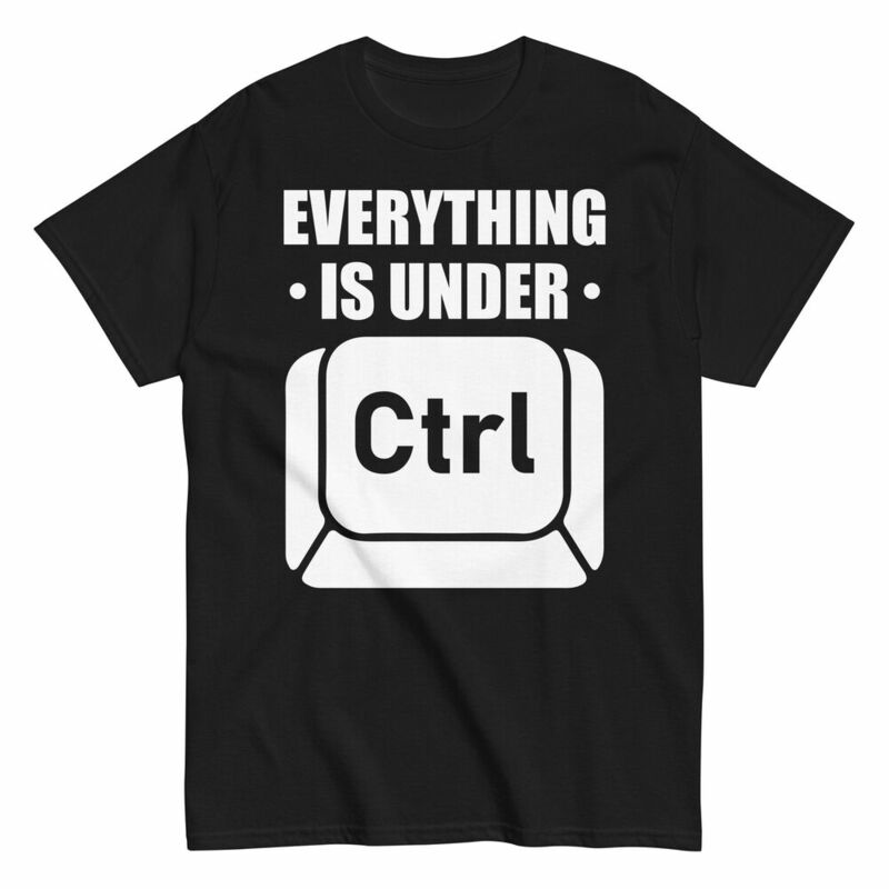 مضحك على شبكة الإنترنت المطور القطن تي شيرت ، كل شيء تحت Ctrl