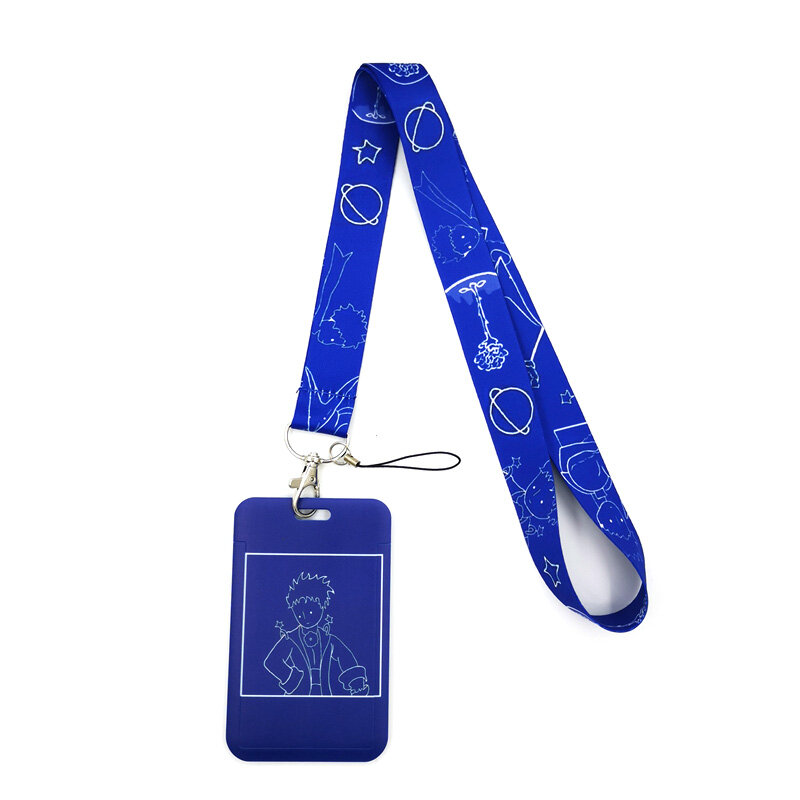 Little prince – porte-carte de crédit bleu, sac de voyage pour femmes, carte bancaire, Bus, couverture de carte de visite, Badge, accessoires, cadeaux pour enfants