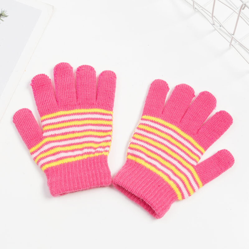 1-5 Years Kids Winter Warm Thicken Gloves Girls Boys Children Cute Mittens Imitation Full Finger Gloves