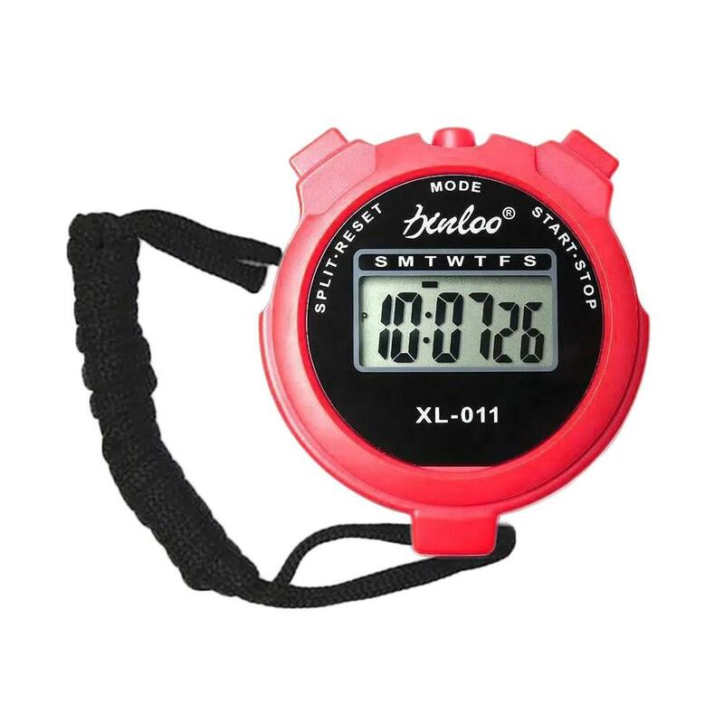 Nieuwe Draagbare Handheld Sport Stop Watch Digitaal Display Fitness Timer Teller Voor Sport Stopwatch Chronograaf 4 Kleuren V2l5