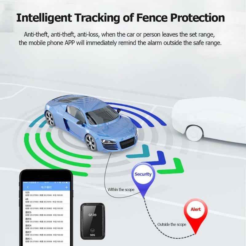 GF-09 Magnetic Mini GPS Tracker Remote Listening Real Time Tracking Device Wifi+LBS+AGPS Vehicle Locator APP Mic Voice Control