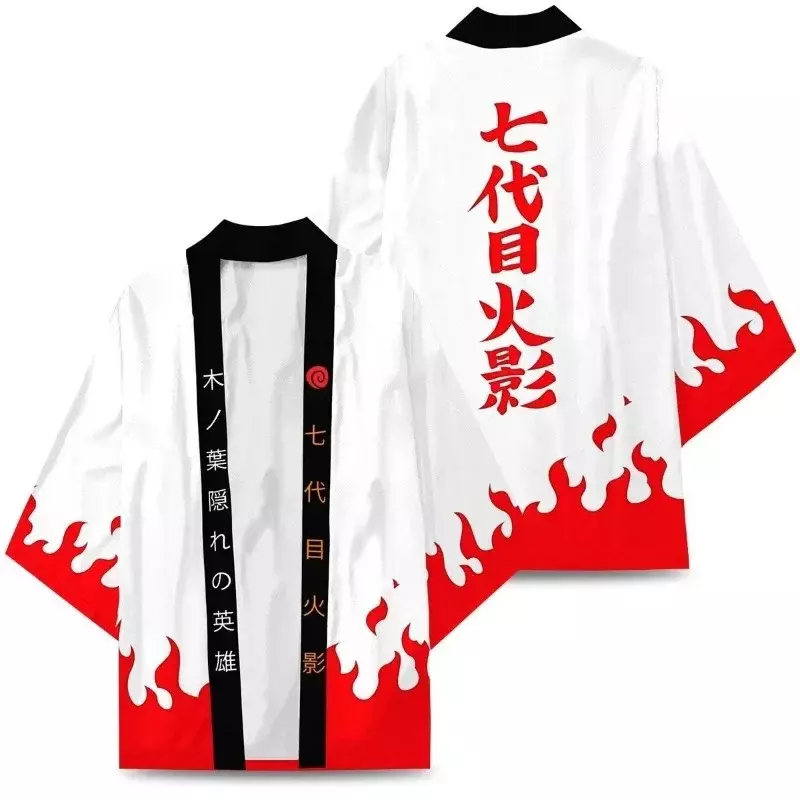 Nuovo Anime Konoha Hokage Tsunade Kimono costumi Cosplay Haori mantello Cardigan adulto bambini cappotto accappatoio pigiama Yukata