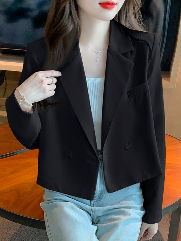 Blazer pequeno UNXX feminino, terno curto, jaqueta de rua de alta qualidade, blusa de manga comprida, roupa de alta qualidade, quente, novo, primavera 2022
