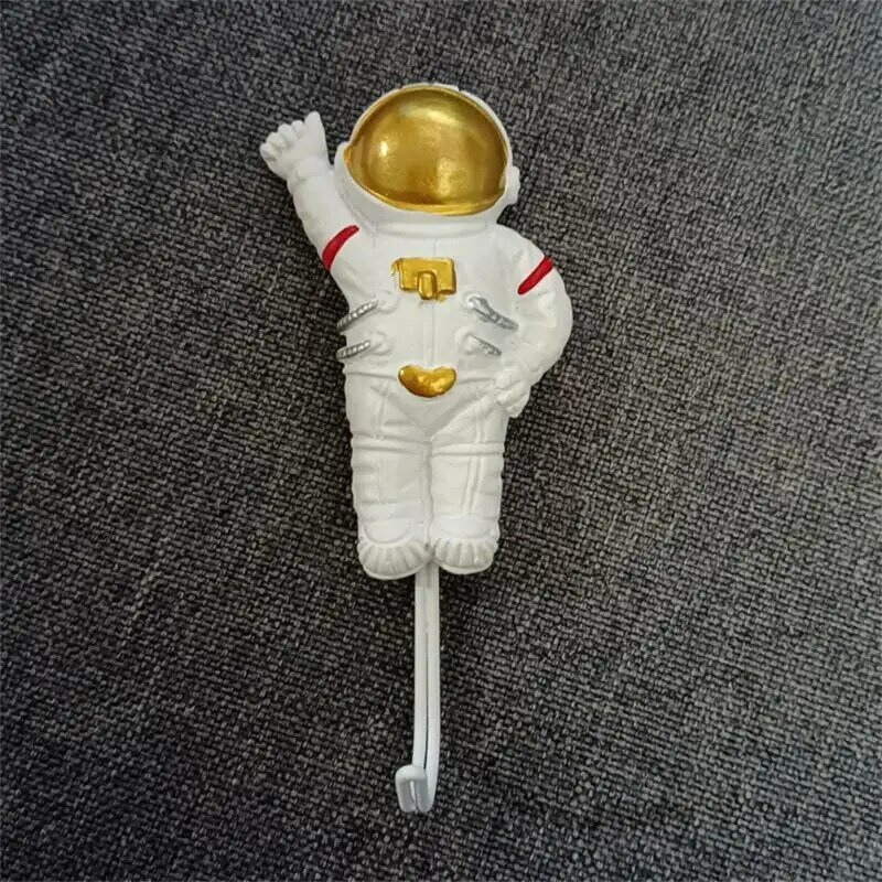 Gancho de astronauta de dibujos animados, gancho de viscosa fuerte para utensilios de cocina, colgador de pared sin perforaciones detrás de la puerta