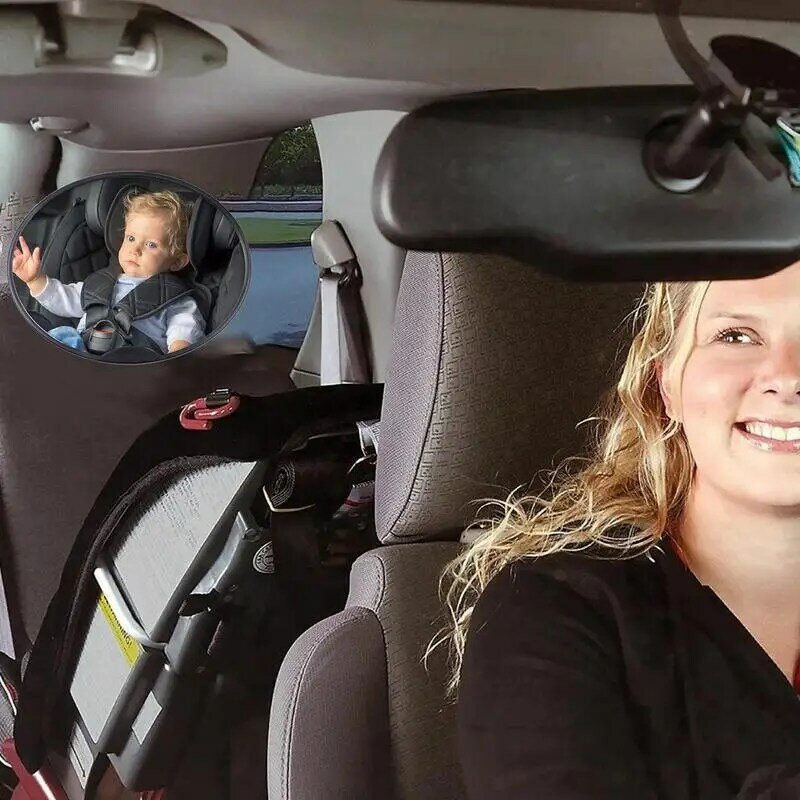 Espejo retrovisor de coche para bebé, accesorio con rotación de 360 grados, visión amplia, inastillable, ajustable