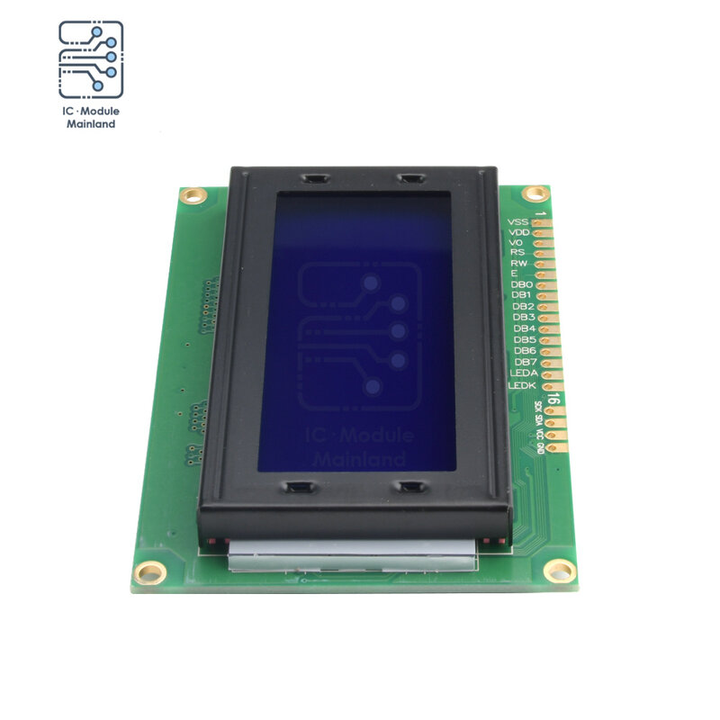 Module d'affichage LCD 5V LCD1604, noir, jaune, bleu, 16x4 caractères, Module d'affichage LCD, carte pour Arduino, Type d'affichage STN-LCD bleu