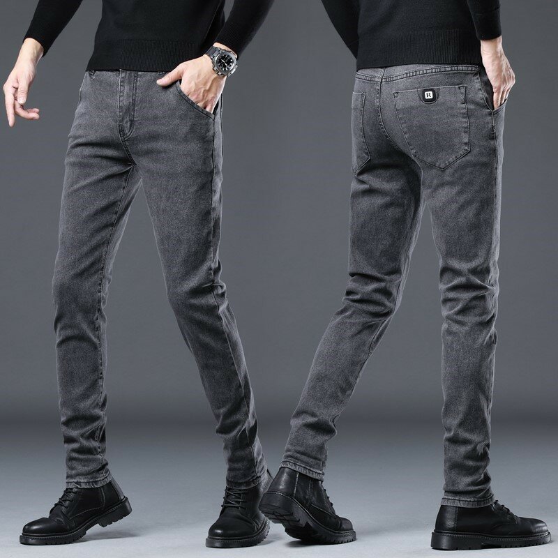 Nieuwe Aankomst Ol Werk Heren Jeans Casual Blauw Zwart Slanke Denim Broek Mannen Hoge Kwaliteit Stretch Broek Dagelijks Jeans