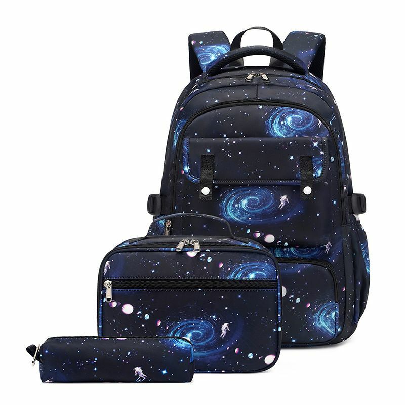 School Backpack For Teenage boys Backpacks School Bags 3Pcs Large-capacity Children Boys Schoolbags Waterproof Nylon