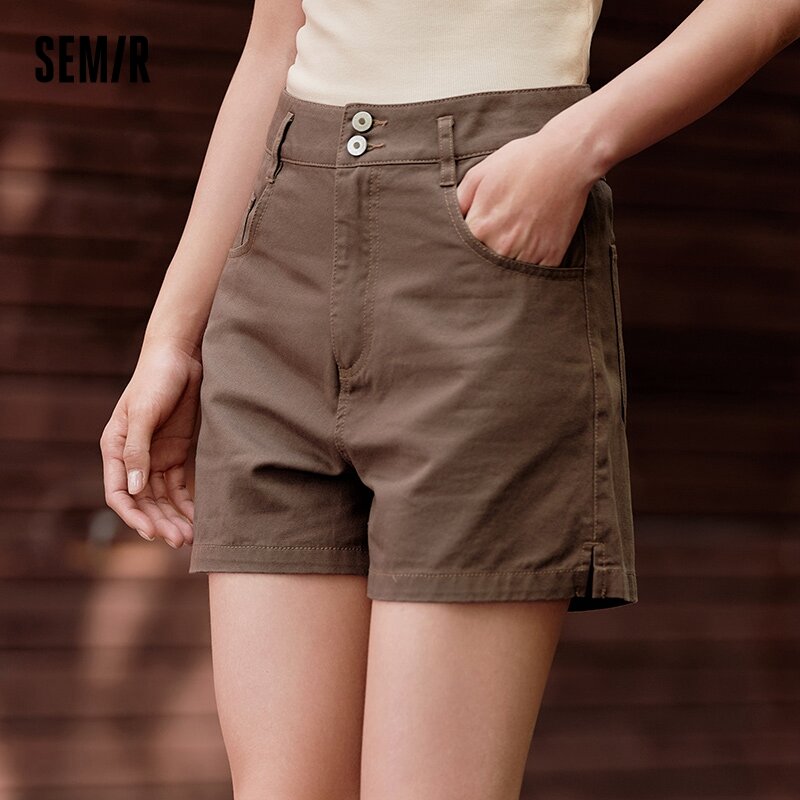 Брюки Semir женские универсальные с завышенной талией, повседневные простые базовые штаны с открытыми штанинами, лето 2024