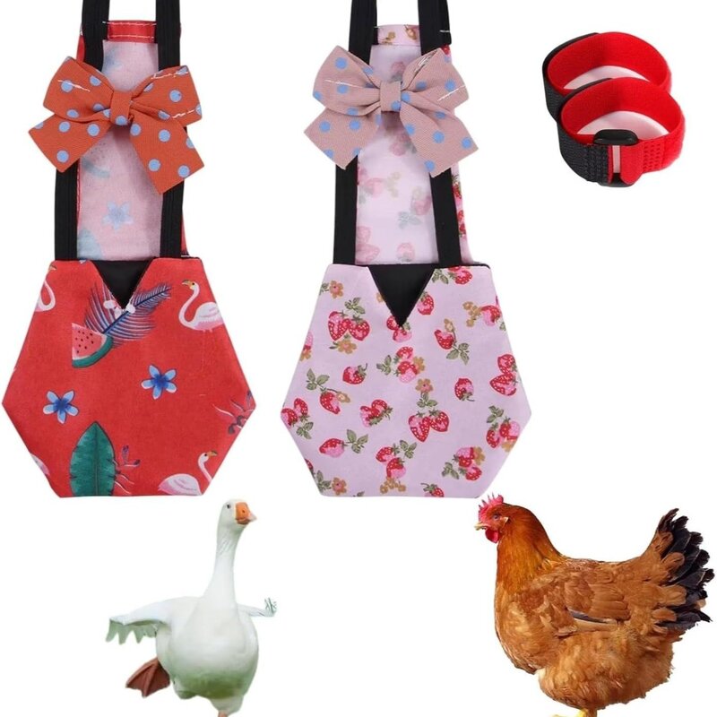Pañales de pato y ganso para mascotas, pantalones fisiológicos de pollo, lavables con banda elástica, diseño de lazo