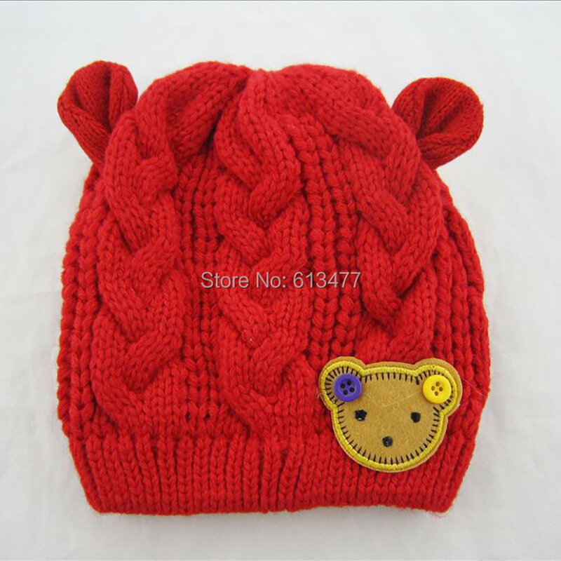 Topi rajut tetap hangat untuk musim dingin, topi rajut untuk anak laki-laki/perempuan/set topi, syal, topi bayi bug/lebah, beanine untuk anak-anak 5 buah/lot MC02