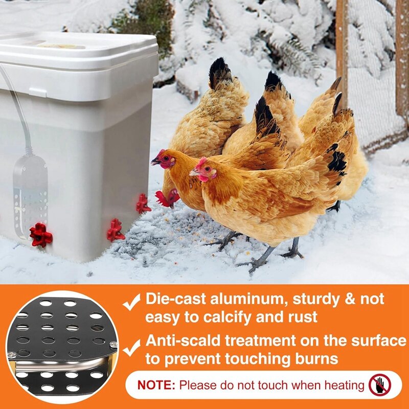 Zatapialny podgrzewacz do kurczaka, 250 W kontrola termostatyczna odladzacz do kurczaka, wtyczka US