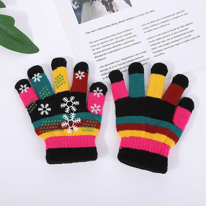 Knitted Kids Gloves Lovely Thick Fingerless Knitting Mittens Fingerless gloves Winter