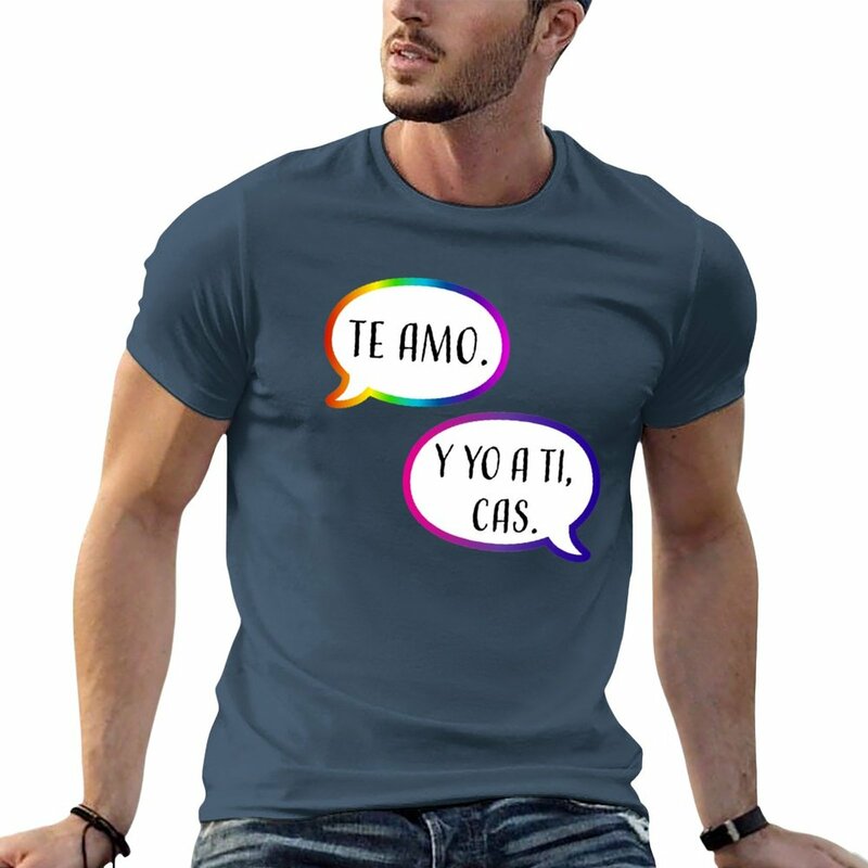 Destiel Pride Chat Bubbles T-Shirt summer tops sports fan t-shirts Blouse cute clothes men clothing