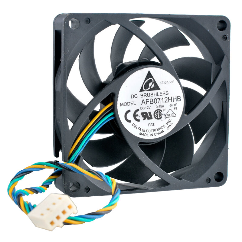 AFB0712HHB 7cm 70mm fan 70x70x15mm DC12V 0.45A 4pin Axial flow fan cooling fan for chassis CPU