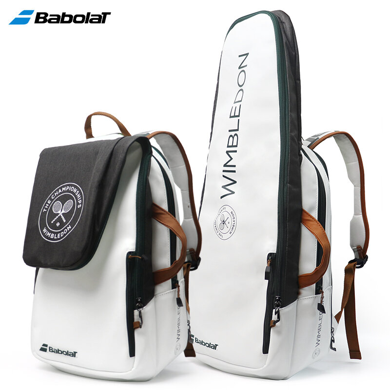 정품 Babolat 테니스 백팩 순수 윔블던 공동 브랜드 테니스 패들 스쿼시 배드민턴 라켓 가방 대용량 라켓 가방