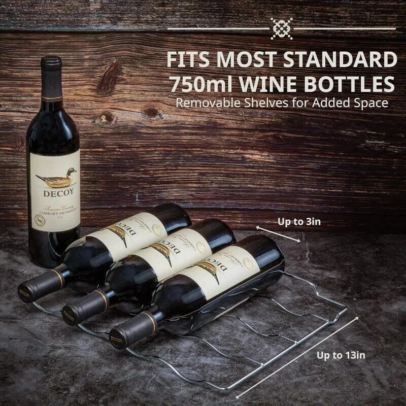 Ivation 24 kompresor botol pendingin anggur kulkas dengan kunci | Besar berdiri bebas gudang anggur untuk merah, putih, sampanye atau percikan