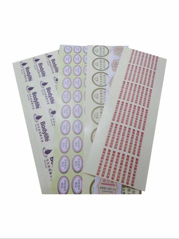 Rollo de etiqueta adhesiva transparente de PVC, Impresión de pegatina personalizada, sello de comida de viaje lindo, papel de logotipo de nombre de vinilo transparente