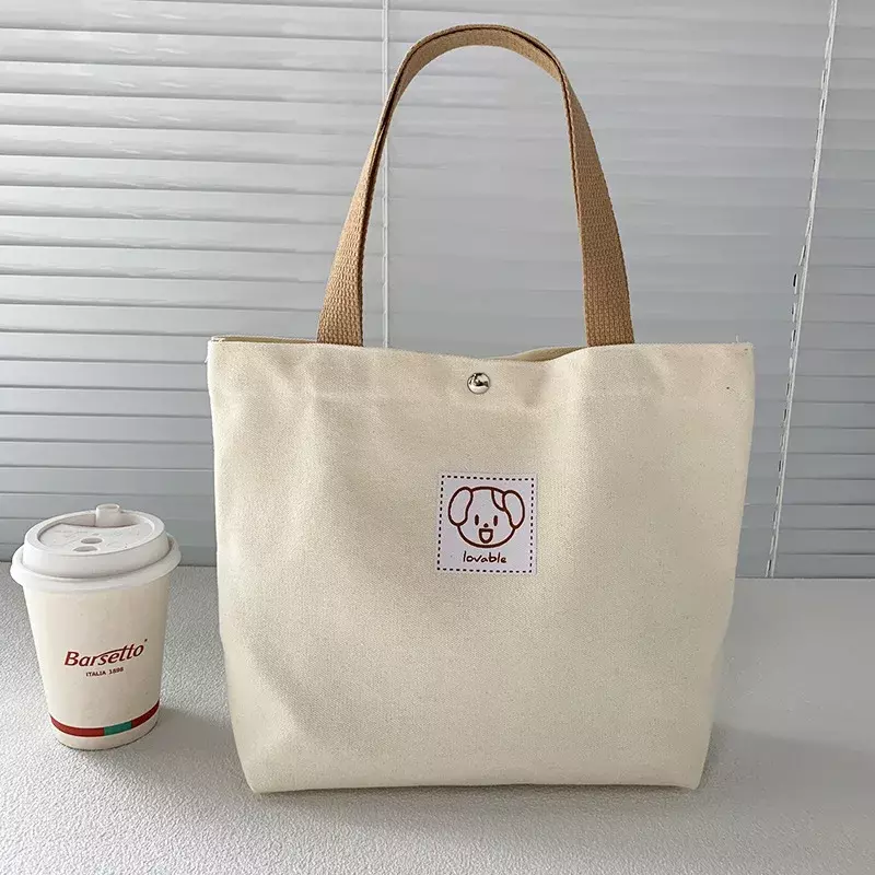 Sacolas de lona de algodão pequenas para mulheres, bolsas de mão japonesas para senhoras, piquenique de viagem bonito, TOUB045, moda, 2023