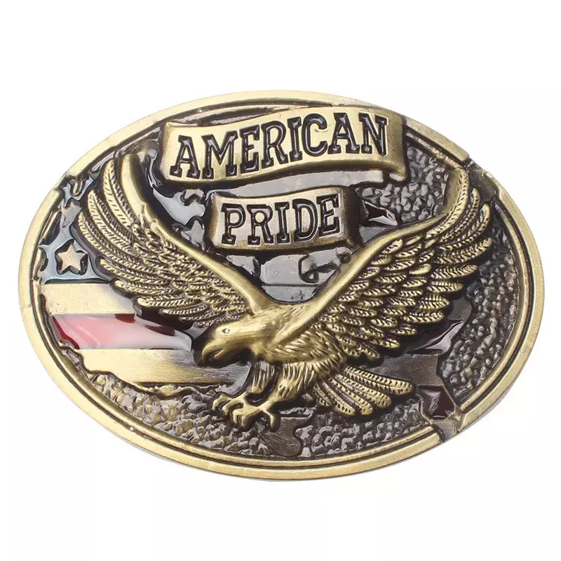Hebilla de cinturón American Glory para hombre, pretina con patrón de águila, bricolaje