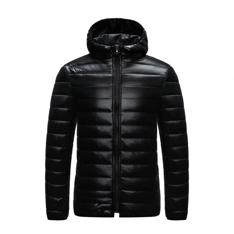 남성용 후드 집업 코튼 재킷, 캐주얼 루즈 코튼 코트, 두꺼운 패딩, 방풍, 따뜻함, 겨울