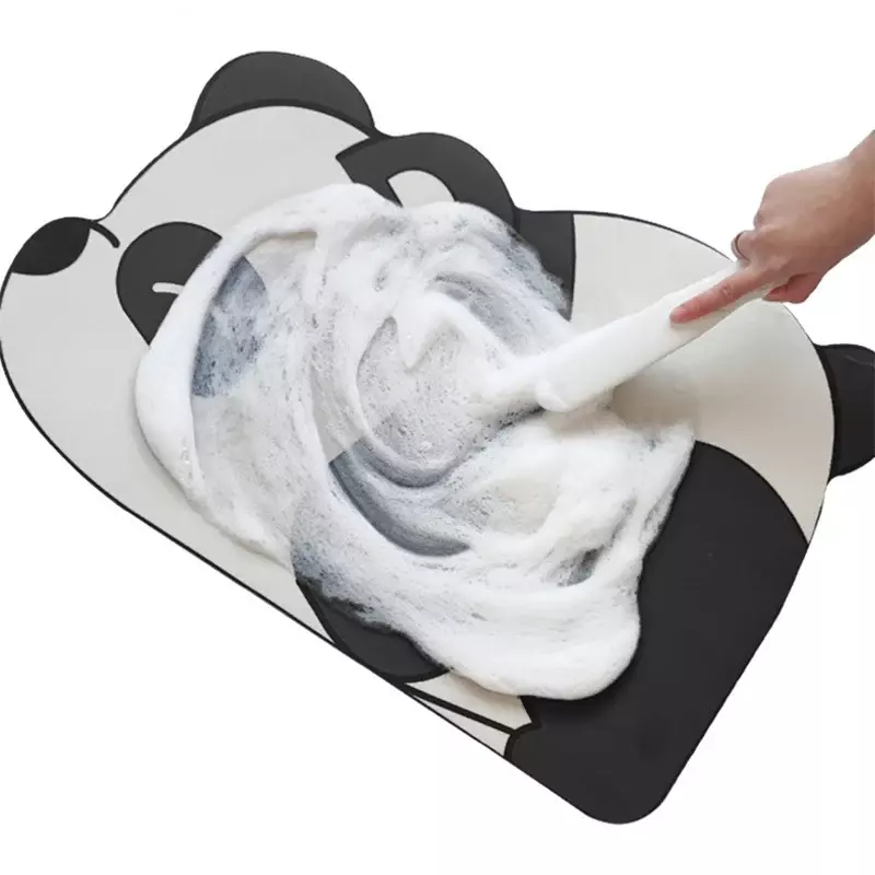 Simpatico cartone animato bagno assorbente Pad tappeto ovale diatomo fango assorbente d'acqua tappetino da bagno asciugatura rapida antiscivolo tappetino per wc s