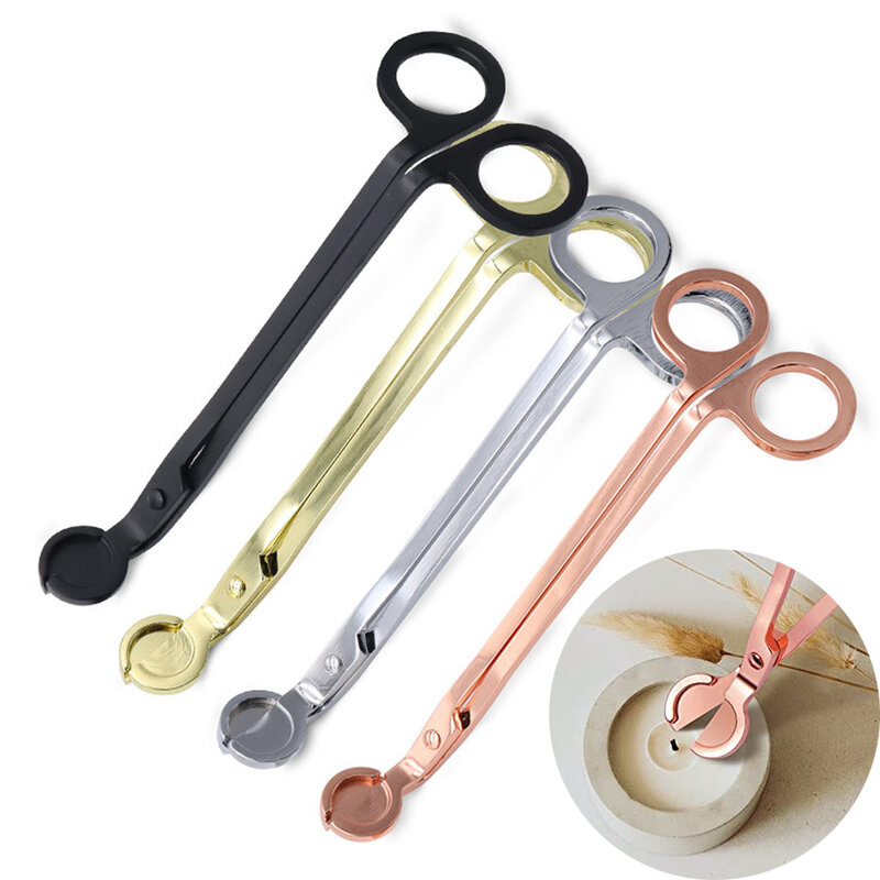 Candle Wick Scissors Stainless Steel Candle Core Trimmer DIY Handmade Candle Making Tools 18cm Black Rose Gold Silver Shears