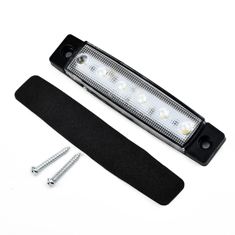 Super brilhante branco LED Side Marker Light, luzes laterais marcador de cauda, branco, DC 12V, 0.5W, 5LM, 2835, 12V, 6, 95*20*8mm