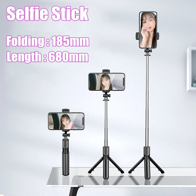 Cool dier-selfie stick, sem fio, bluetooth, tripé com obturador remoto, dobrável, monopé para iphone e smartphone, novo