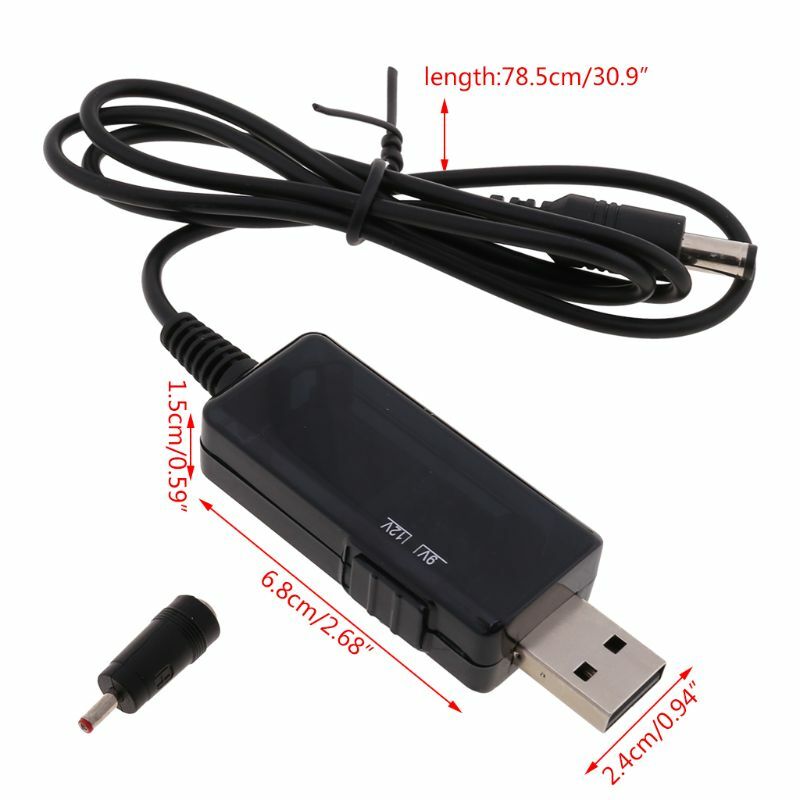 Y1UB para Converter para 5V a 9V 12V USB Step Up Adaptador fonte alimentação com