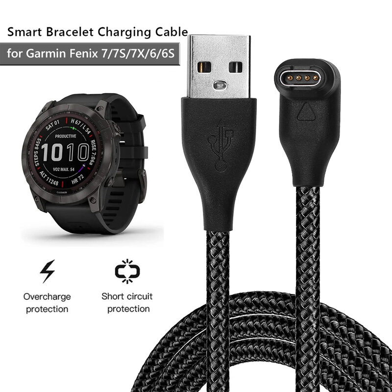 New For Garmin Fenix 7 7S 7X 6 6S 6X 5 5X 5S Vivoactive 3 Forerunner 945 935 245 Instinct 2 USB Charging Cable Data Cord Charger
