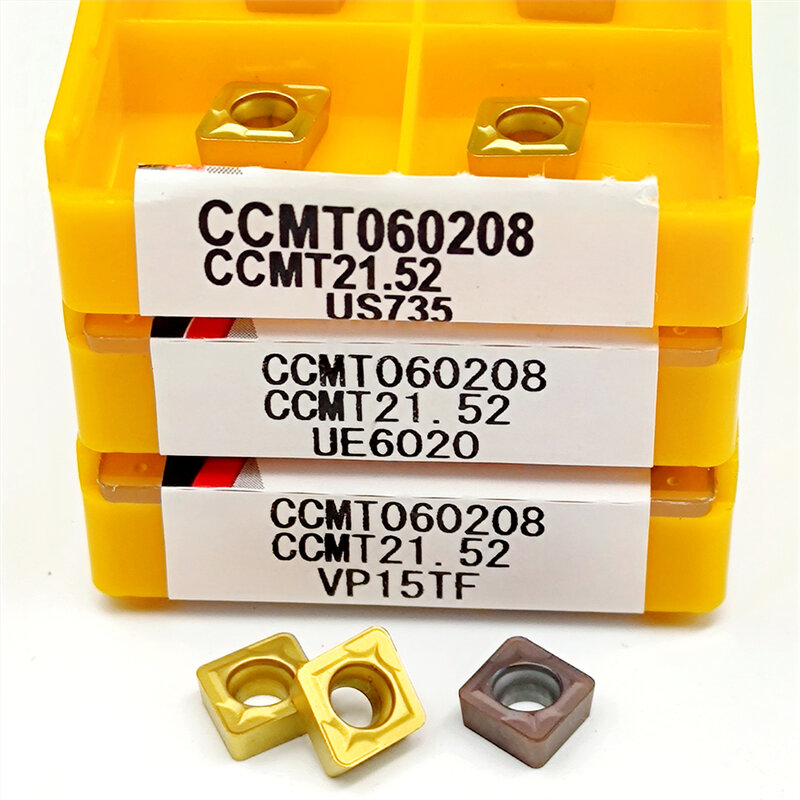 100% Original High Quality CCMT060208 VP15TF US735 UE6020 Carbide Inserts Milling Cutter CCMT 060208 CNC Lathe Turning  Tool