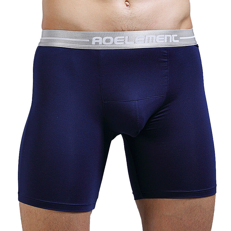 Large Size XL-7XL Men's Boxers Shorts Modal  Underwear Man Breathable Pouch Panties Middle Long Leg Underpants Male Cueca Hombre