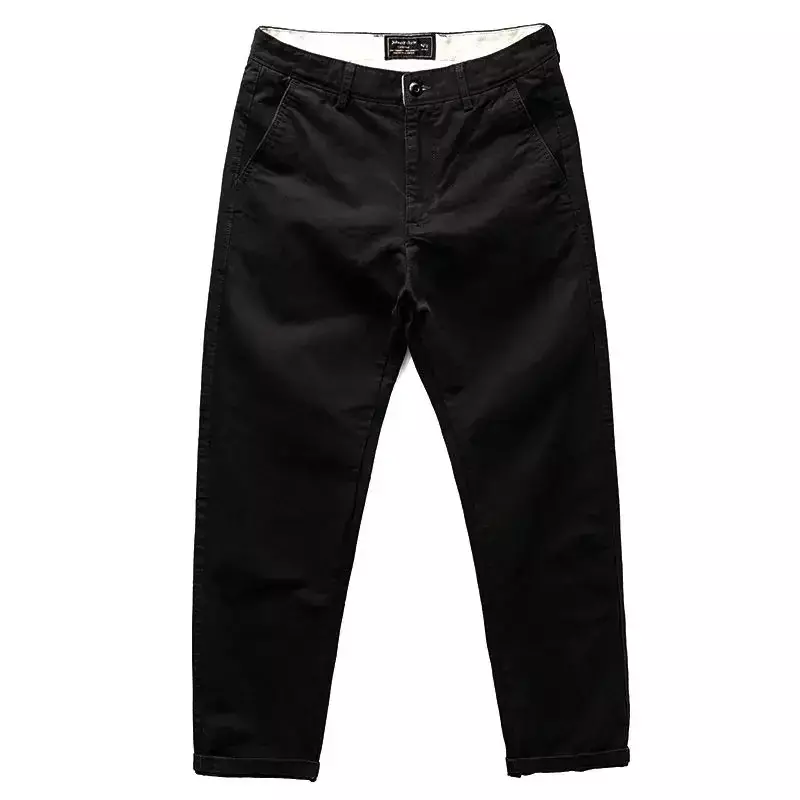 Khaki Cargo Pants for Men Trousers Man Work Wear Straight Autumn Regular Fit Nylon Slacks Cheap Harajuku Korean Style Cheapest