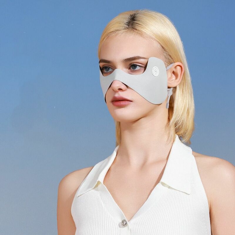Masque de protection solaire pour le visage, écharpe de protection solaire, masque de glace, élastique, document solide d'été, patchs pour les yeux, masque facial Gini, couvre-visage d'équitation