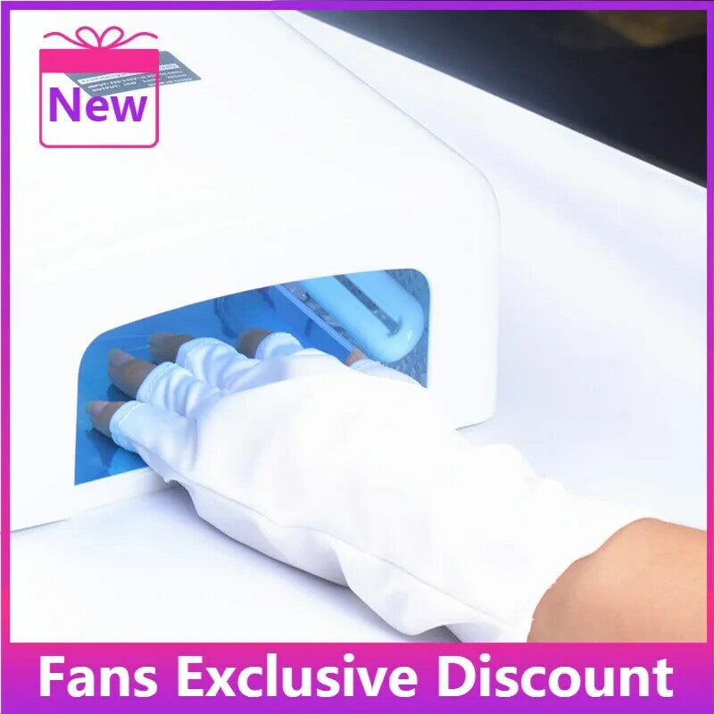 NEW 1Pair  UV Protection Glove Nail Art Gel Anti UV Glove UV LED Lamp Nail Dryer Light Radiation Protection Nail Art Tools