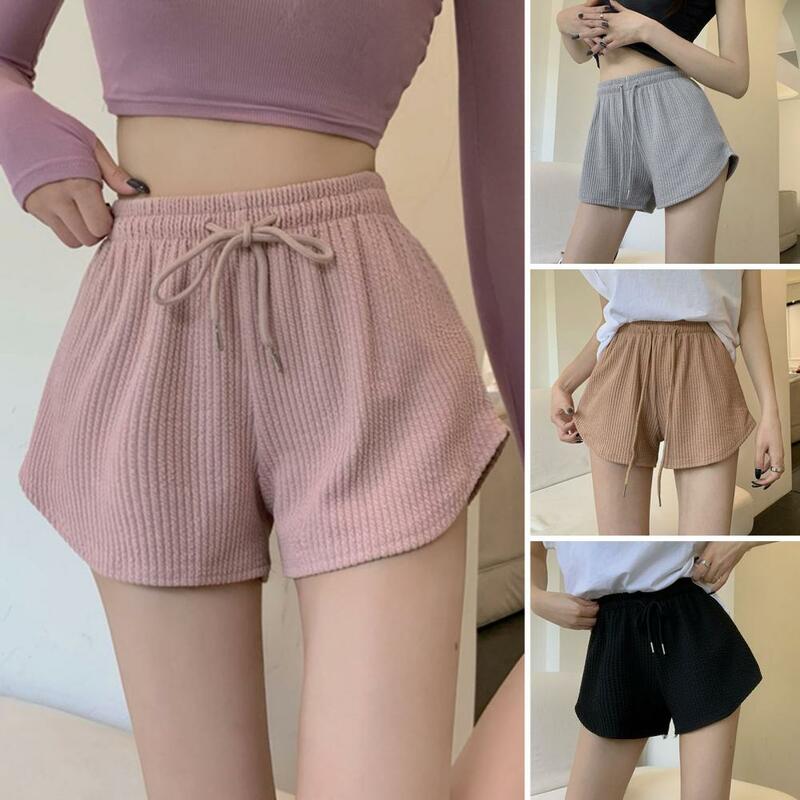 Waist Tie Design Shorts Comfortable Women's Summer Shorts with Drawstring Waist for Beach Sports Jogging Soft Breathable A-line