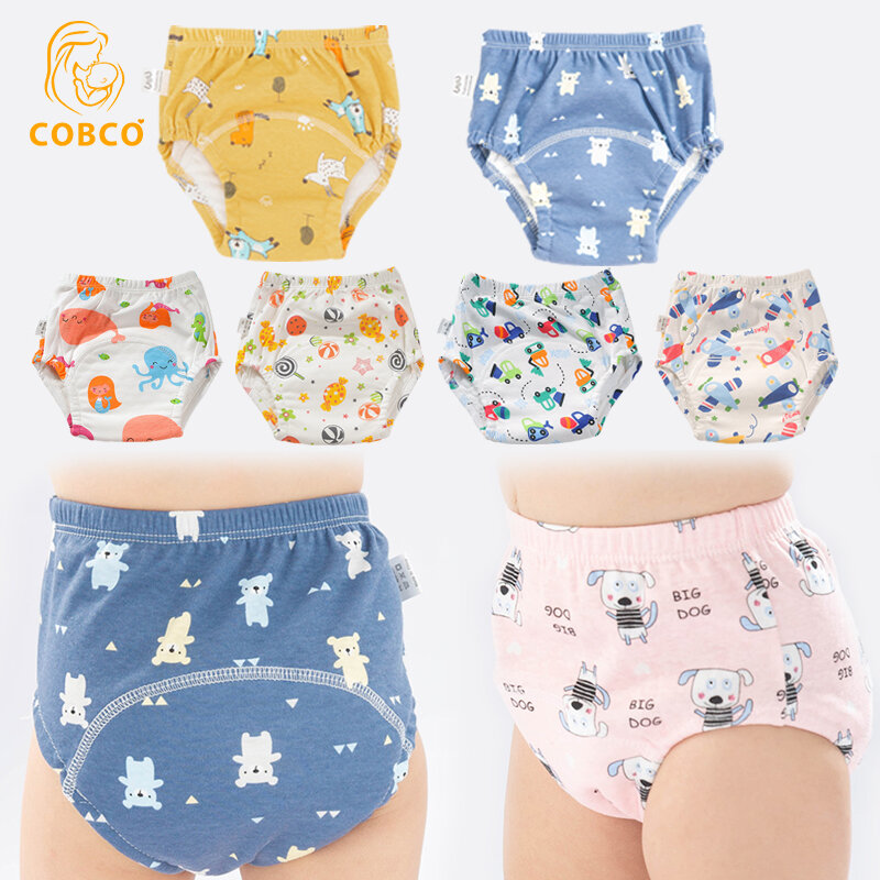 Waterproof Reusable Cotton Baby Training Pants Infant Cartoon Shorts Underwear Baby Cloth Diaper Nappies Panties Nappy Changing