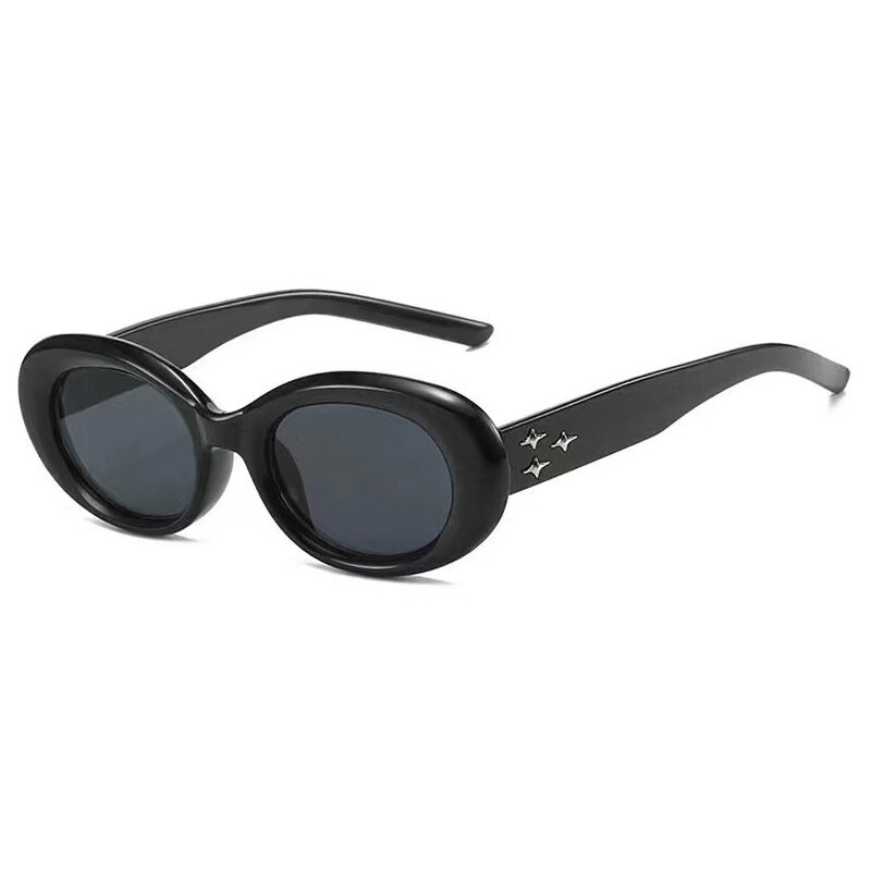 Солнцезащитные очки в стиле ретро для мужчин и женщин, большие овальные брендовые дизайнерские винтажные солнечные очки с защитой от ультрафиолета, с коробкой