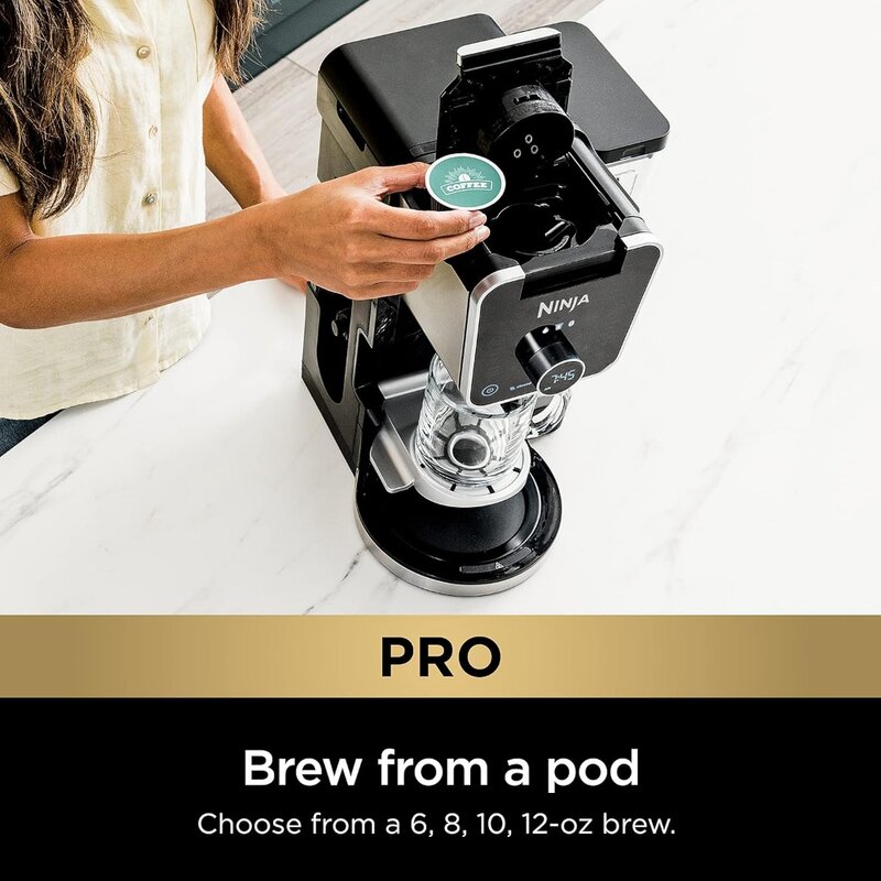 DualBrew-Sistema de café especial CFP307 Pro, cafetera de goteo de un solo servicio, Compatible con cápsulas de taza K y 12 tazas
