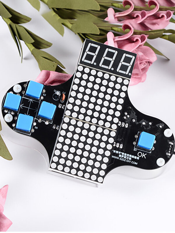DIY Electronic Kit Snake Plane Racing Classic Funny Game Suite Soldering Project Practice Adjustable Display Brightness Kids Toy
