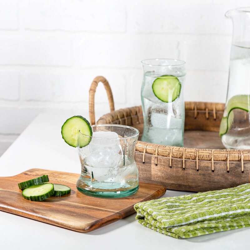 Better Homes & Gardens Clear Green Glassware, 14.9 oz