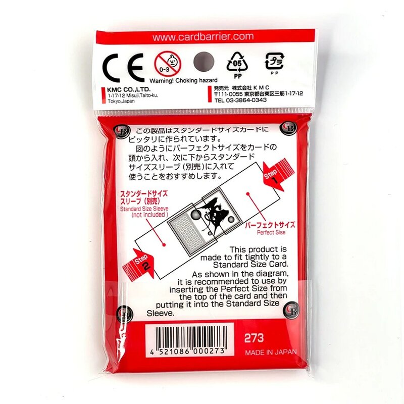 Protecteur transparent de cartes à collectionner KMC, accessoire parfait pour jeu de société, manchon Pkm, 64x89mm
