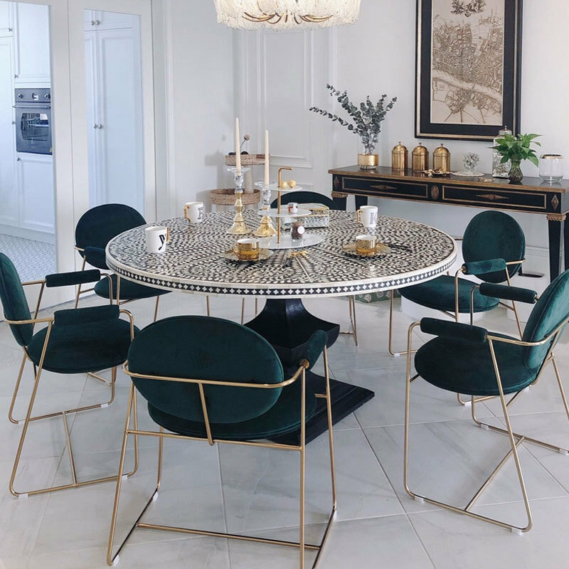 Sedie da pranzo di lusso, poltrone firmate in stile Instagram per la casa, sedie in acciaio inossidabile, sedie a sdraio in stile nordico italiano