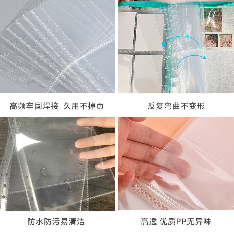 10pcs/Pack A5 Transparent Photo Album Binder Refill Inner Sleeves for Cards Photocard Game Card A5 Album Binder