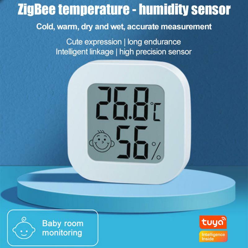 Tuya Smart ZigBee Thermometer Home Indoor Temperature And Humidity Sensor With LCD Display APP Voice Control Alexa Google Home