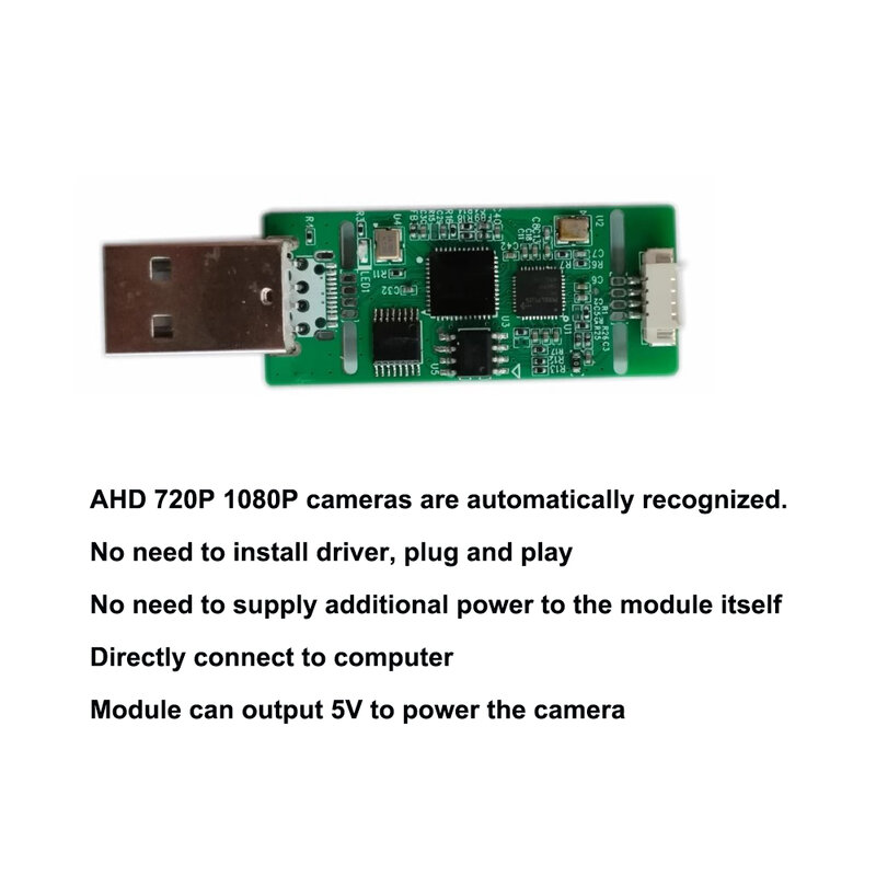 Sinal analógico para Módulo de Câmera Digital USB, AHD para USB, Módulo Tipo-C, UVC Free Drive para Android, Plug and Play Livre