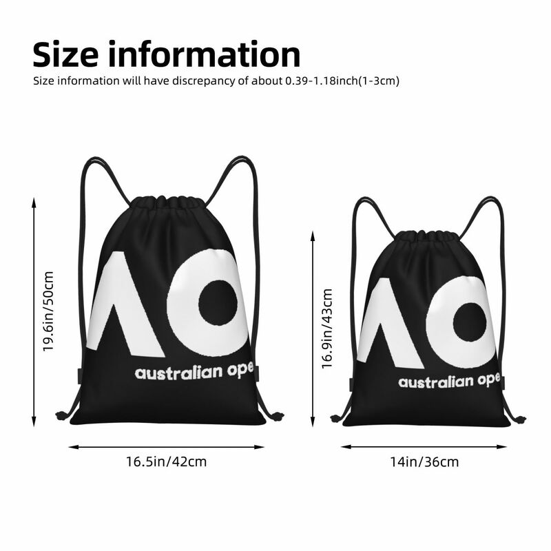Australian Open Multi-function Portable Drawstring Bags Sports Bag Book Bag For Travelling