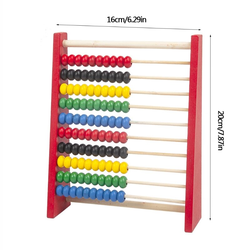 Intelligence Development Wooden Abacus for Kids Mathematics for 3-6 Year Olds Wooden Children's Educational